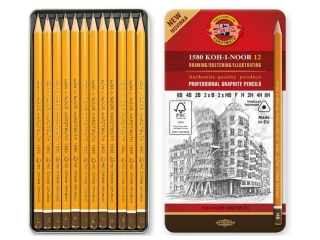 Komplet o��wk�w grafitowych KOH-I-NOOR 1582 12szt.