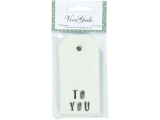 Zawieszki do prezent�w TO YOU per�owy, 5x10cm, papier 300g, 15szt, Edycja Limitowana (1+1)