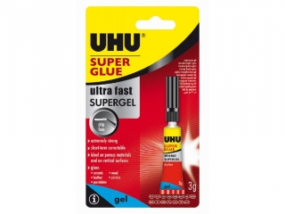 KLEJ SUPER GLUE GEL 3G BLISTER UHU [opakowanie=12szt]