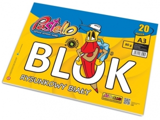 Blok rysunkowy A3 20k. PASTELLO 80g