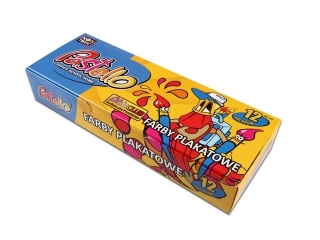 Farby plakatowe PASTELLO 12 kolor�w 20ml