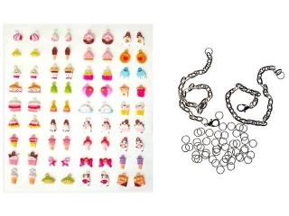 BRANSOLETKI DIY Z ZAWIESZKAMI PUFFY�? SWEETIES [opakowanie=5szt] NZWR-DLP