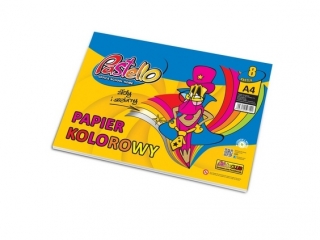 Zeszyt papier�w kolorowych A4 PASTELLO