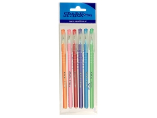 D�ugopis Spark Line  PEARL 0,6 mm 6szt. - niebieski wk�ad