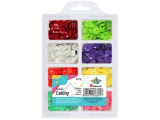 Cekiny okr�g�e 8mm zestaw pastelowy 8 kolor�w x3g TITWLK26
