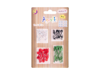 Agrafki AGR-6028 mix kolor�w i wielko�ci, op. 36szt.