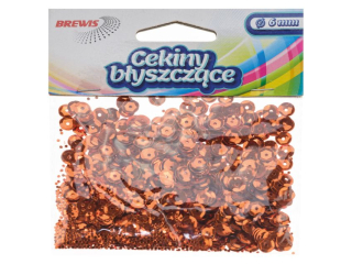 Cekiny BREWIS b�yszcz�ce 6mm B150 miedziany