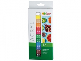 Farba akrylowa HAPPY COLOR 12 kolor�w x 12 ml