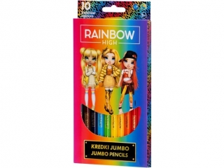 Kredki Jumbo 10 kolor�w - Rainbow High