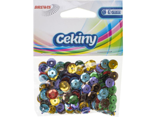 Cekiny BREWIS b�yszcz�ce 6mm kolor MIX