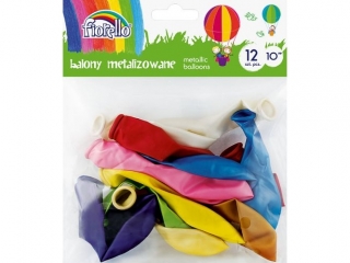 Balony FIORELLO 10" 12szt. mix kolor�w metalic