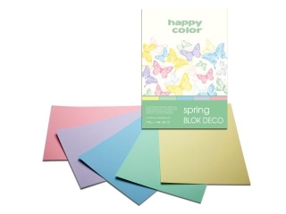 Blok Deco A4 20k. HAPPY COLOR Spring 170g 5 kol. pastelowych