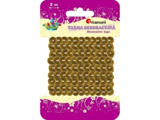 Cekiny na ta�mie O6mm 2m z�ote