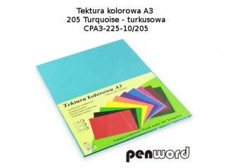 BRYSTOL/TEKTURA KOL. A3 205 TURQUOISE/TURKUSOWA a10 CPA3-225-10�(SZPSH)