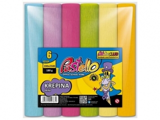 Krepina PASTELLO Mini 20x250cm 6szt. mix kolor�w pastelowych