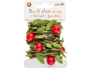 Drucik plastyczny DPL-0924 z listkami, d�. 1, 5m