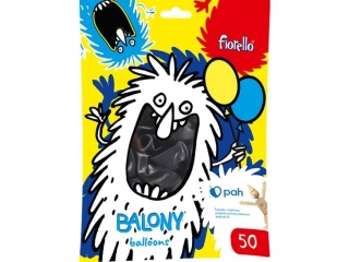 BALONY 10" METAL CZARNY Fiorello 50 szt.
