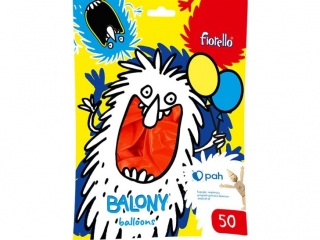 BALONY 10" METAL CZERWONY Fiorello 50 szt.