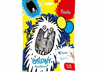 BALONY 10" METAL SREBRNY Fiorello 50 szt.
