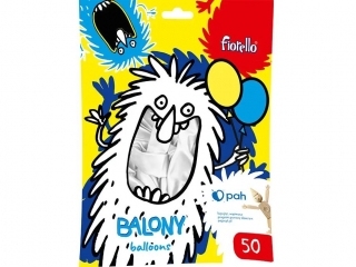 BALONY 10" METAL BIA�Y Fiorello 50 szt. KWBN24