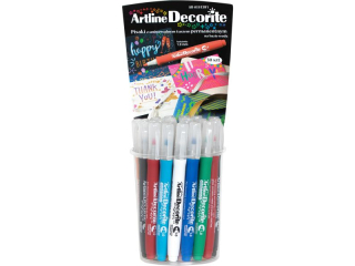 Marker permanentny ARTLINE DECORITE ko�c�wka okr�g�a 1, 0mm - mix [opakowanie=30szt]