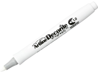 Marker permanentny ARTLINE DECORITE ko�c�wka okr�g�a 1, 0mm - bia�y [opakowanie=12szt]