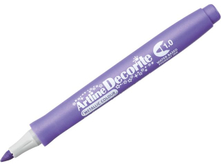 Marker permanentny ARTLINE DECORITE ko�c�wka okr�g�a 1, 0mm - fioletowy metaliczny [opakowanie=12szt]