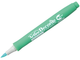 Marker permanentny ARTLINE DECORITE BRUSH ko�c�wka p�dzelkowa - zielony pastel [opakowanie=12szt]