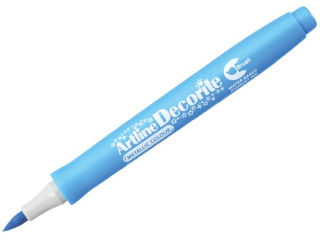 Marker permanentny ARTLINE DECORITE BRUSH ko�c�wka p�dzelkowa - niebieski metaliczny [opakowanie=12szt]