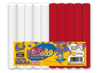 Bibu�a MINI MINI 12x200 cm 10 sztuk mix BIA�O-CZERWONY PAS-7700