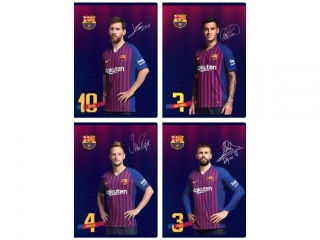 Zeszyt  A5 16k. ASTRAPAP FC Barcelona Barca Fan 7, kolorowa trzylinia