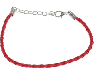 Bransoletka z zapi�ciem grubo��: 3 mm  d�ugo�� : 18  cm  kolor: czerwony