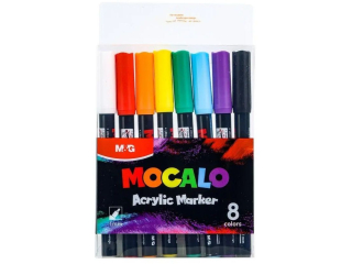Marker akrylowy Mocalo 1mm, 8 kolor�w, blister, MG