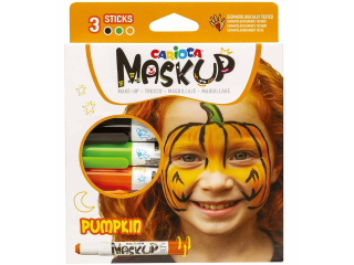 Kredki do twarzy CARIOCA MaskUP Pumpkin 3 kol. (43490)