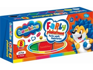 Farby plakatowe ST.MAJEWSKI Bambino  8 kolor�w 20ml