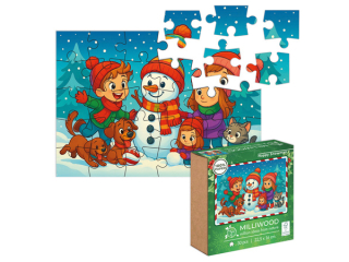 Milliwood - Classic Jigsaw Puzzle 30 pcs ? HAPPY SNOWMAN / Weso�y Ba�wanek - nowo�� - PAPIEROWE - FSC MIX CREDIT (5086)