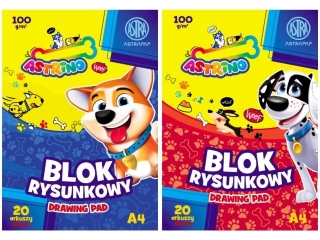 Blok rysunkowy A4 20k. ASTRAPAP Astrino 100g