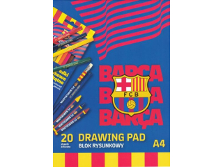 Blok rysunkowy FC BARCELONA A4 100g 20 ark [opakowanie=10szt]