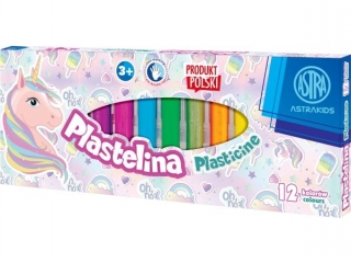 Plastelina ASTRA Jednoro�ec 12 kolor�w
