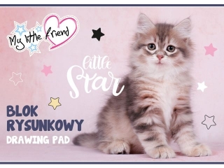 Blok rysunkowy A4 20k. ST.MAJEWSKI 80g/m2 My Little Friend, Pies pomeranian