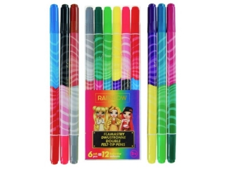 Flamastry dwustronne Rainbow High - 6 sztuk=12 kolor�w ASPROM