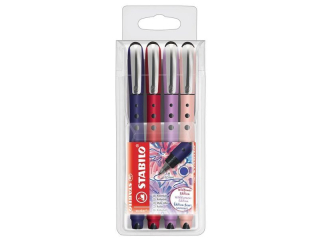 Pi�ro kulkowe STABILO worker+ NATURE COLORS WILDFLOWERS etui 4szt. NOWO�� 2020/4-2 [opakowanie=5szt]