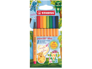 Cienkopis STABILO point 88 Mini Animal vibes 8szt. NOWO�� 688/8-07 [opakowanie=12szt]