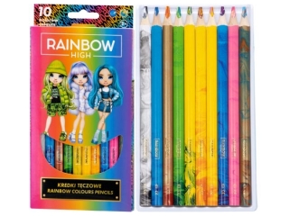 Kredki t�czowe - 10 kolor�w - Rainbow High ASPROM
