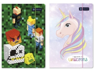 Teczka A4 z gumk� "PixelxUnicorn" ASPROM