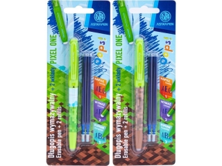 D�ugopis wymazywalny 0,6 mm ASTRAPEN Oops! Pixel One + 2 wk�ady niebieskie - 1+2 szt. blister