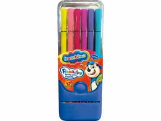 Flamastry w etui 12 kolor�w ZWIERZAKI UCZNIAKI