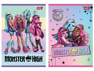 Zeszyt A5 16 kartek linia dwukolorowa ok�adka laminowana 70 g/m2 MONSTER HIGH [opakowanie=15szt]