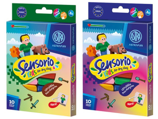 Lekka masa plastyczna ASTRAFUN Sensorio Kids Pixel - 10 kol Nnowo��