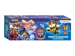 Farby plakatowe 12 kolor�w 20 ml PSI PATROL [opakowanie=5szt]